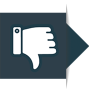 An icon of a thumbs down